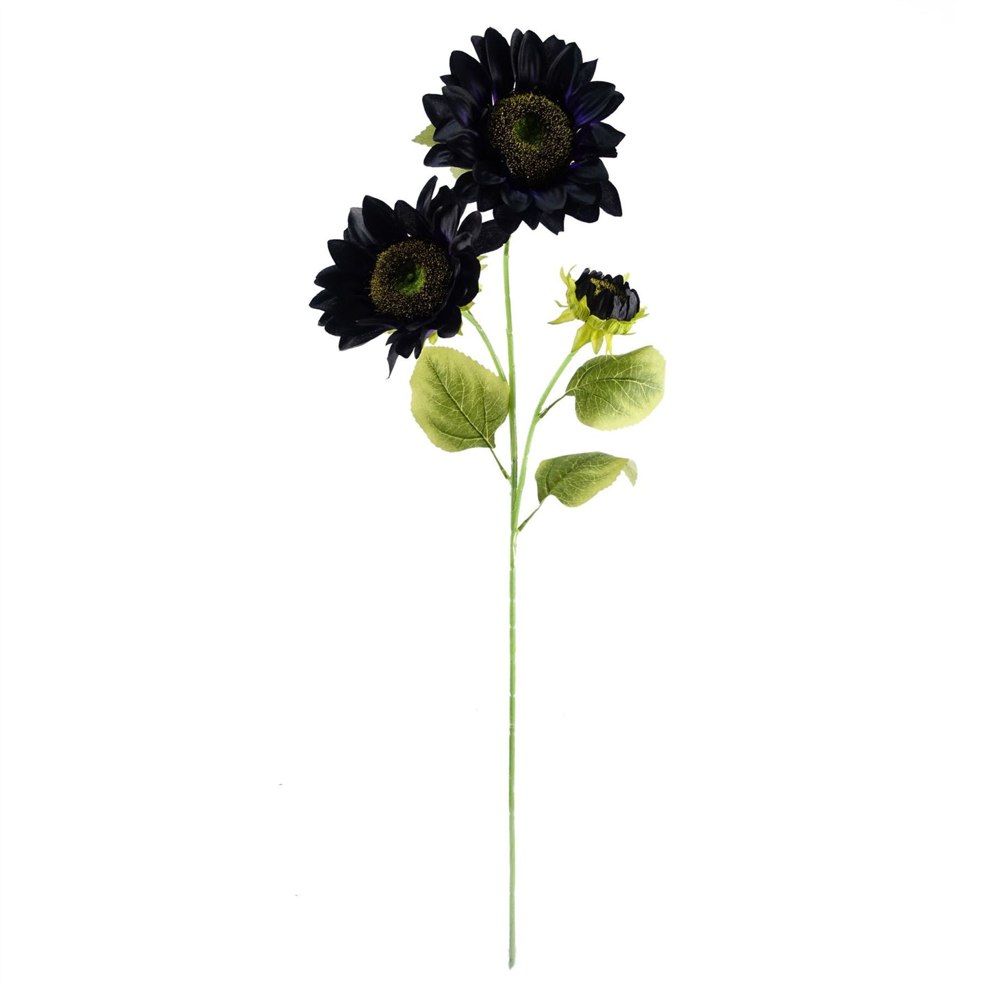 6 x 88cm Medium Purple Artificial Sunflower Stems – Realistic Faux Sunflowers with 18 Heads