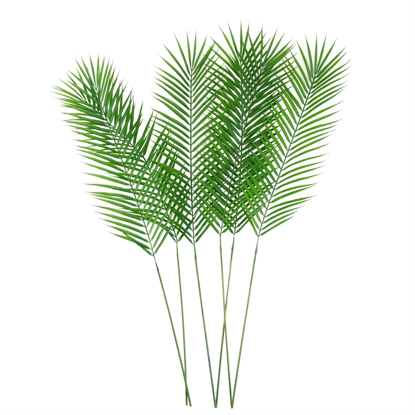 6 x 100cm Artificial Palm Leaf Stems – Realistic Faux Foliage Bundle