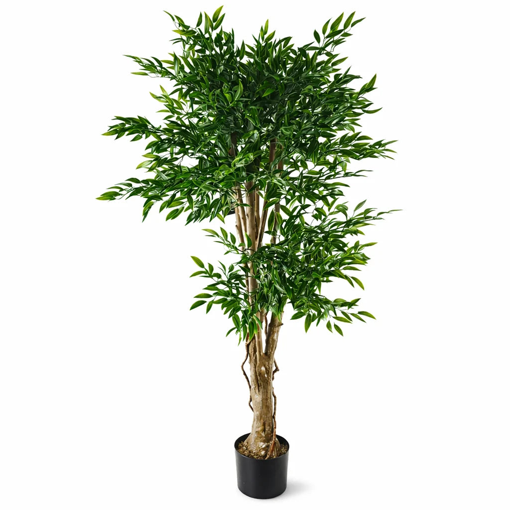 140cm Large UV Resistant Artificial Ruscus Tree – Outdoor Faux Plant