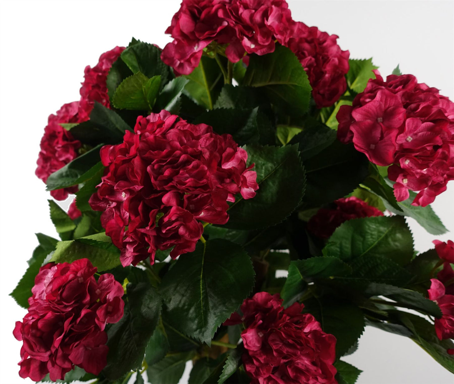75cm Medium Premium Artificial Pink Hydrangea Bush – Lifelike Faux Hydrangea Plant