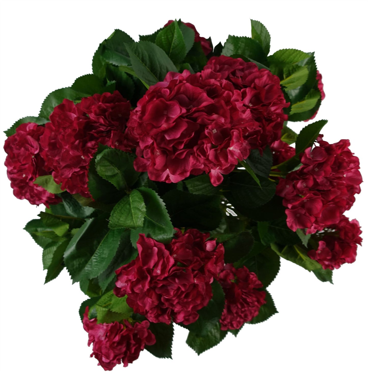 75cm Medium Premium Artificial Pink Hydrangea Bush – Lifelike Faux Hydrangea Plant