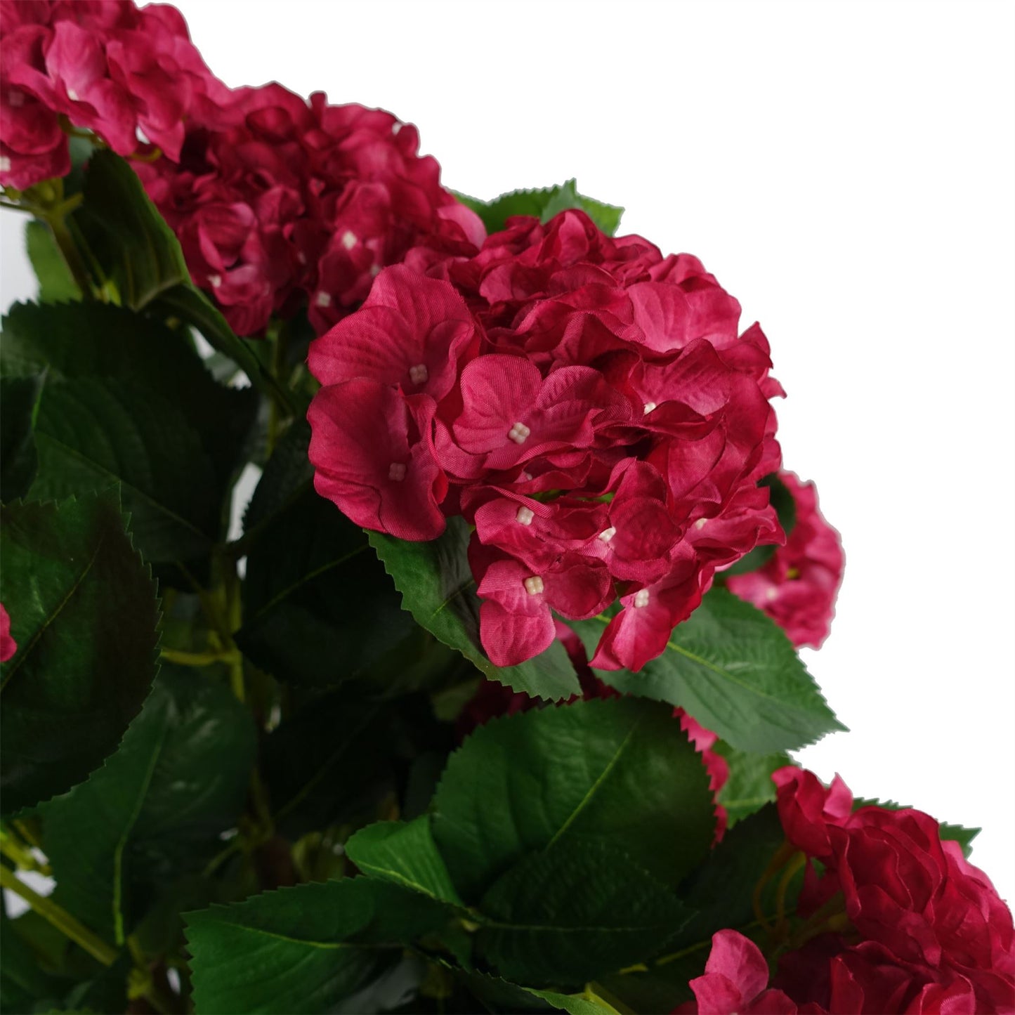 75cm Medium Premium Artificial Pink Hydrangea Bush – Lifelike Faux Hydrangea Plant