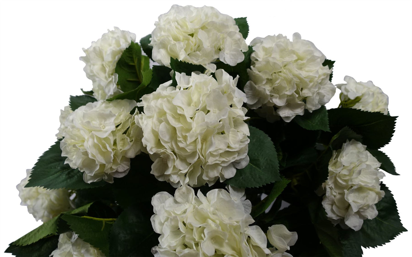 70cm Medium Premium Artificial White Hydrangea Bush – Lifelike Faux Hydrangea Plant