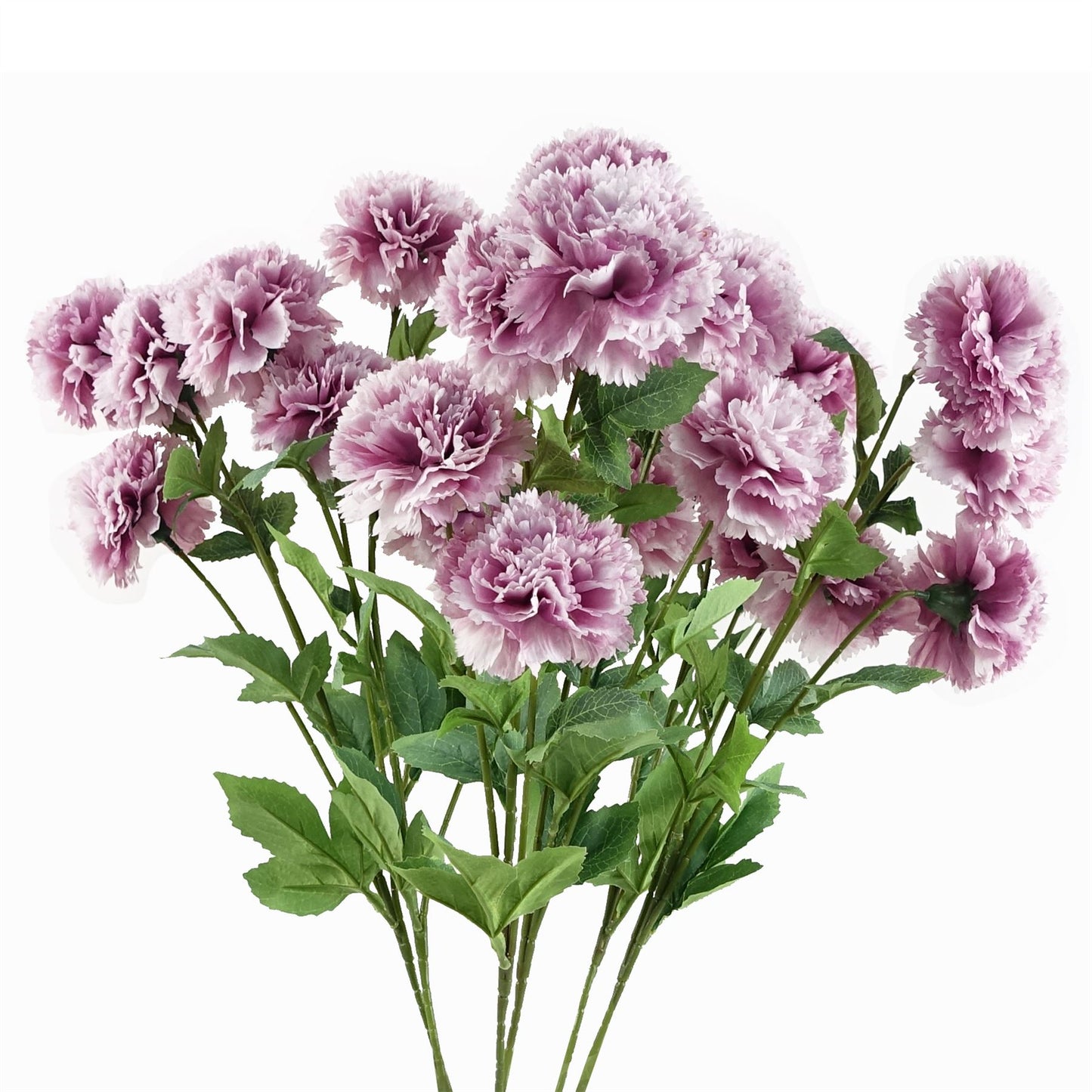 6 x 70cm Medium Pink Artificial Carnation Stems – Silk Flower Set