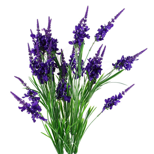 6 x 80cm Medium Purple Artificial Larkspur Stems – Silk Flower Set