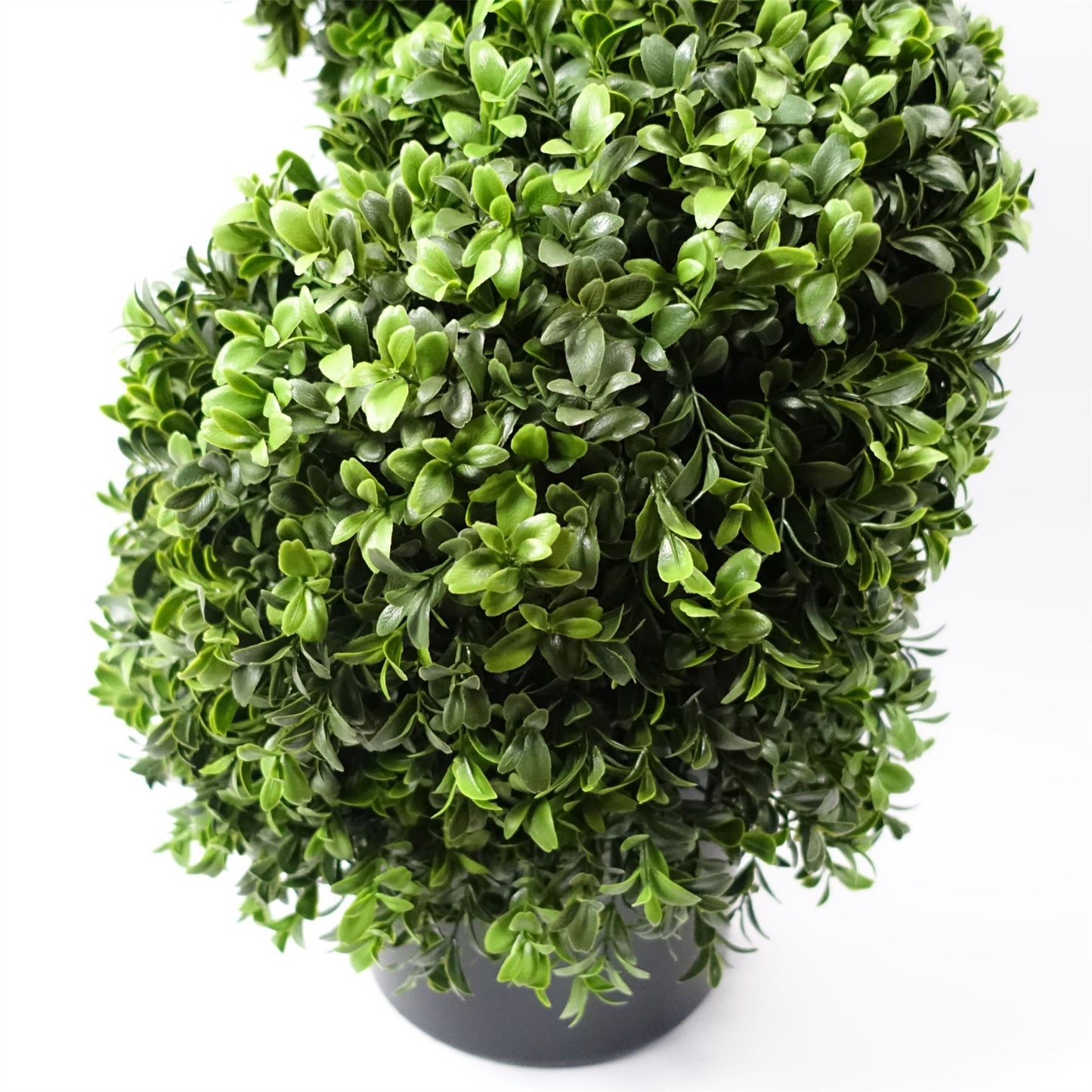 Pair of 120cm Medium Spiral Buxus Artificial Topiary Trees – UV Resistant for Outdoor Display Set