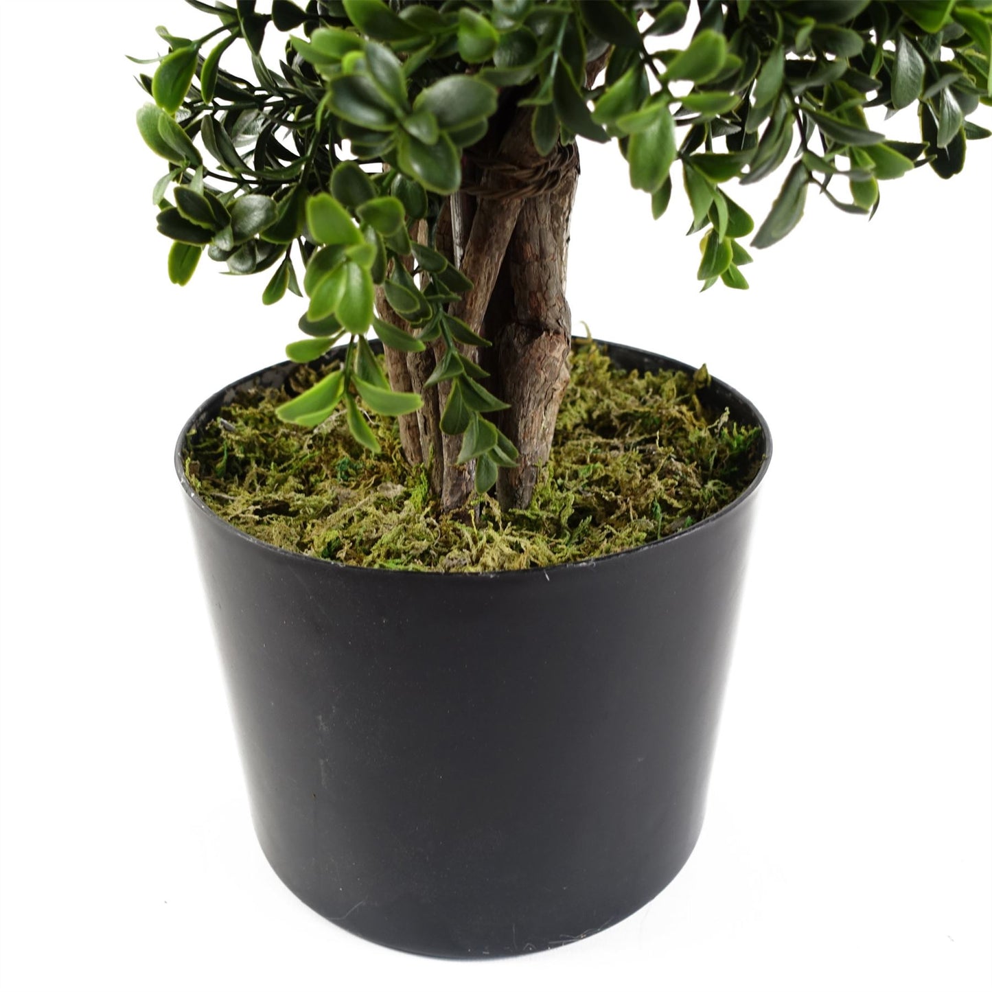 Pair of 120cm Medium Spiral Buxus Artificial Trees – UV Protected Outdoor Topiary Set