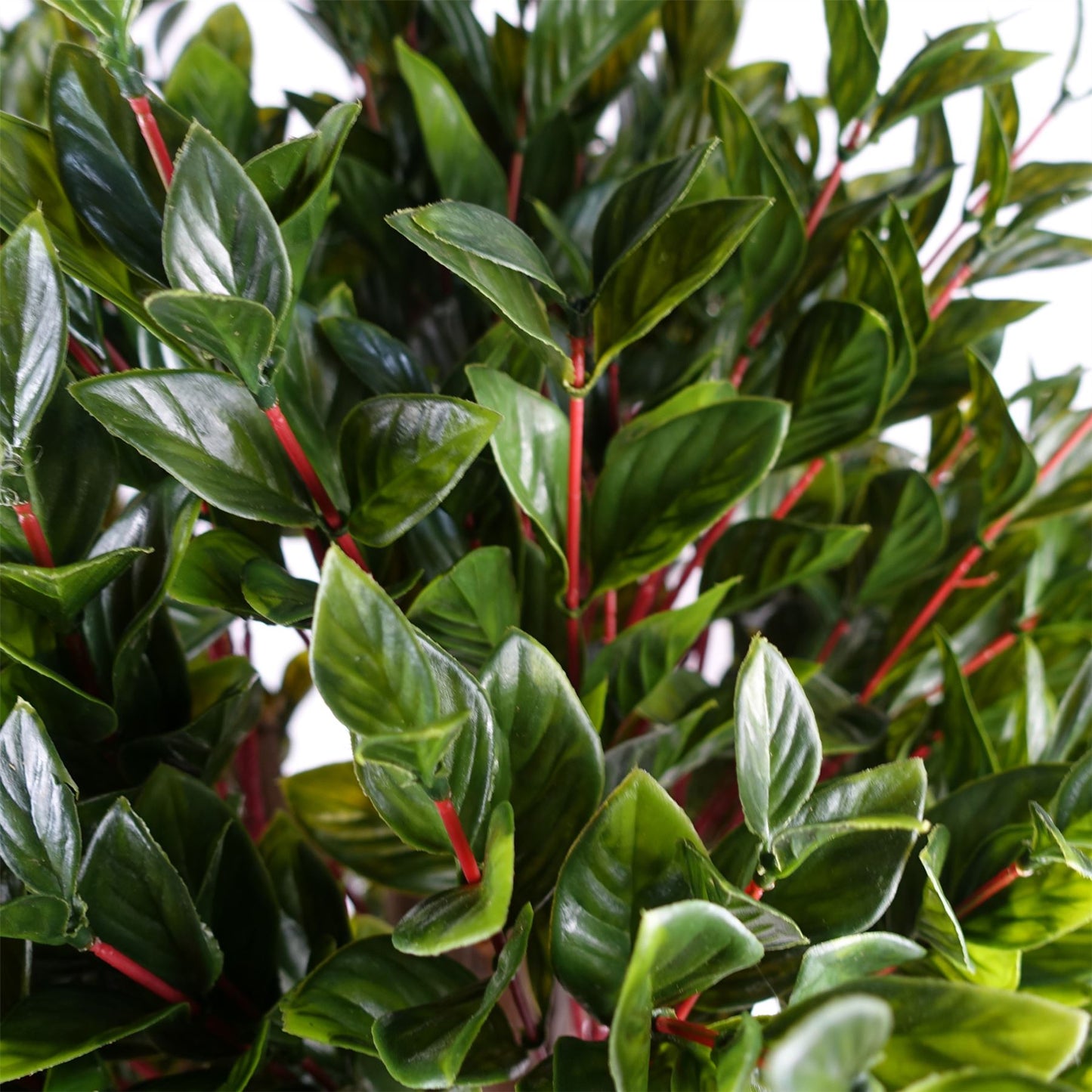 Pair of 90cm Small UV Resistant Artificial Bay Topiary Trees – Single Ball Design with Natural Trunks & 1,608 Leaves