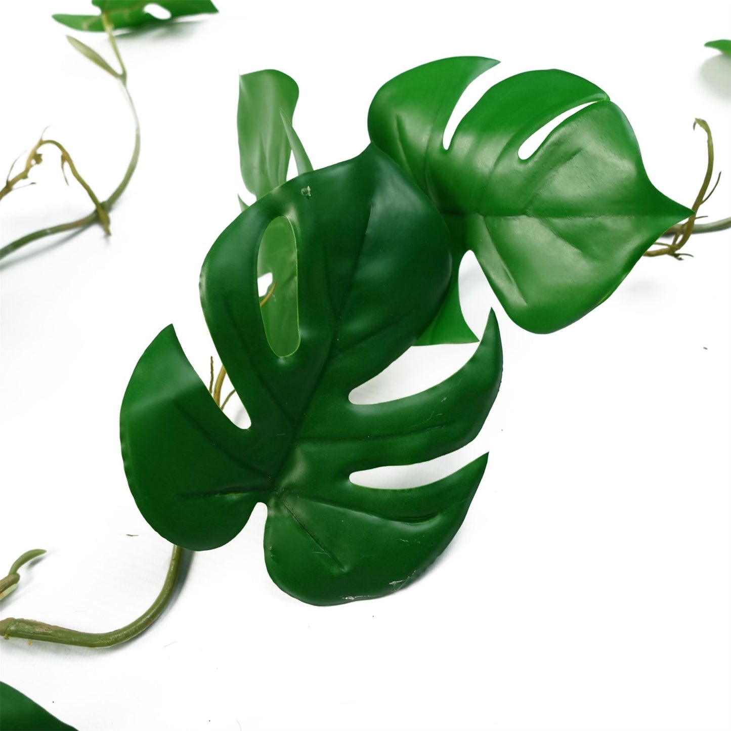 6 x 100cm Large Artificial Hanging & Trailing Monstera Plants – Realistic Tropical Greenery