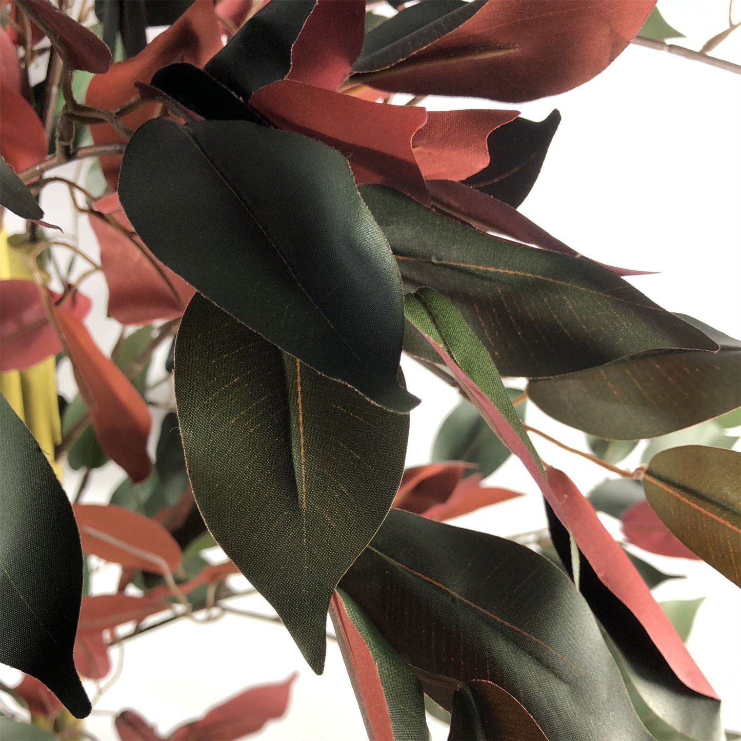 120cm Medium Artificial Dark Red & Green Ficus Tree – Realistic Capensia Style