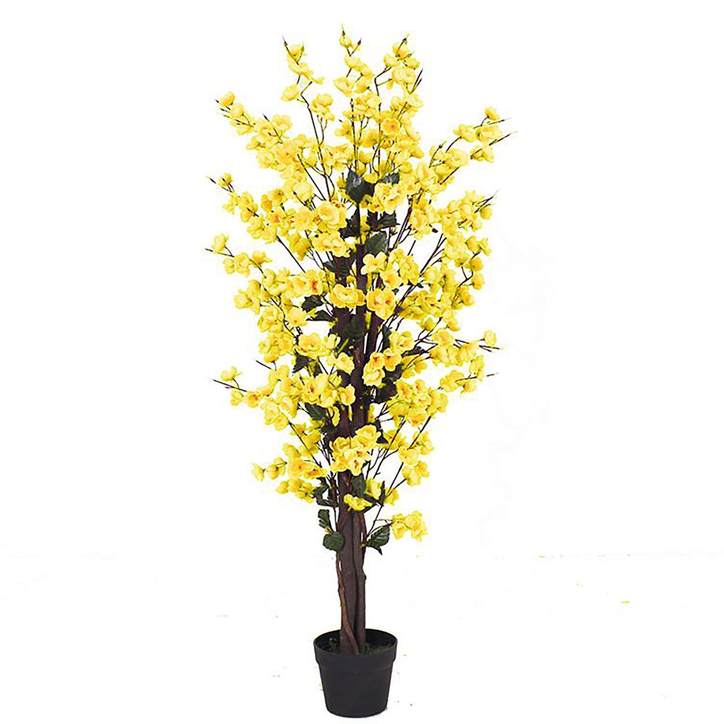 120cm Medium Artificial Yellow Blossom Tree – Realistic Faux Blossom Décor