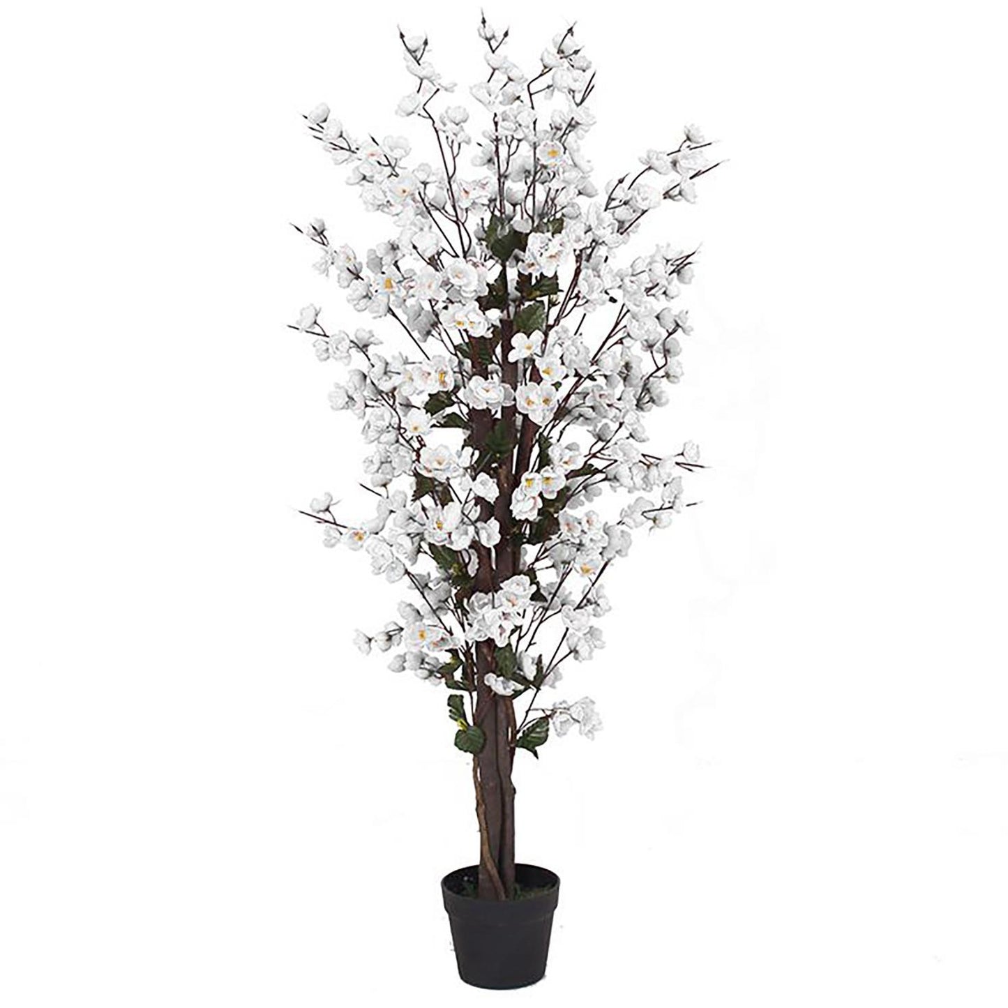 120cm Medium Artificial White Blossom Tree – Realistic Faux Blossom Décor