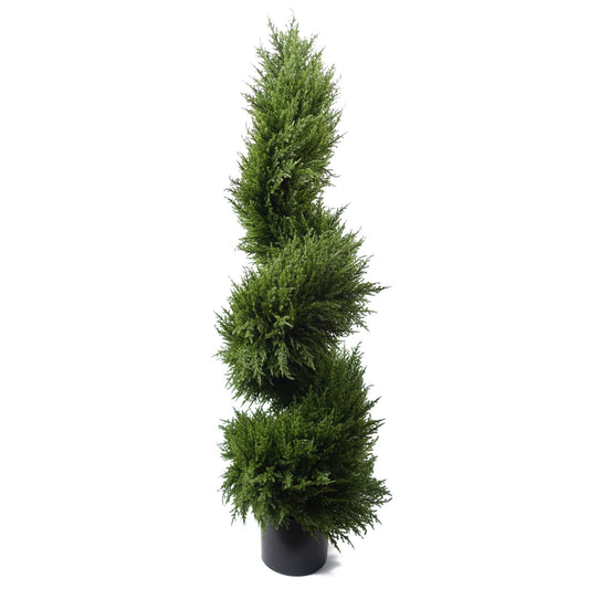 120cm Medium Spiral Cypress Artificial Tree – UV Resistant Outdoor Topiary Tree