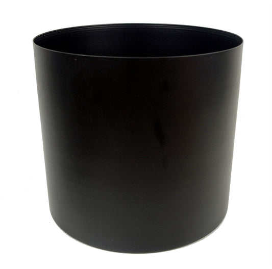 20cm x 18cm Medium Black Metal Planter – Modern Black Plant Pot