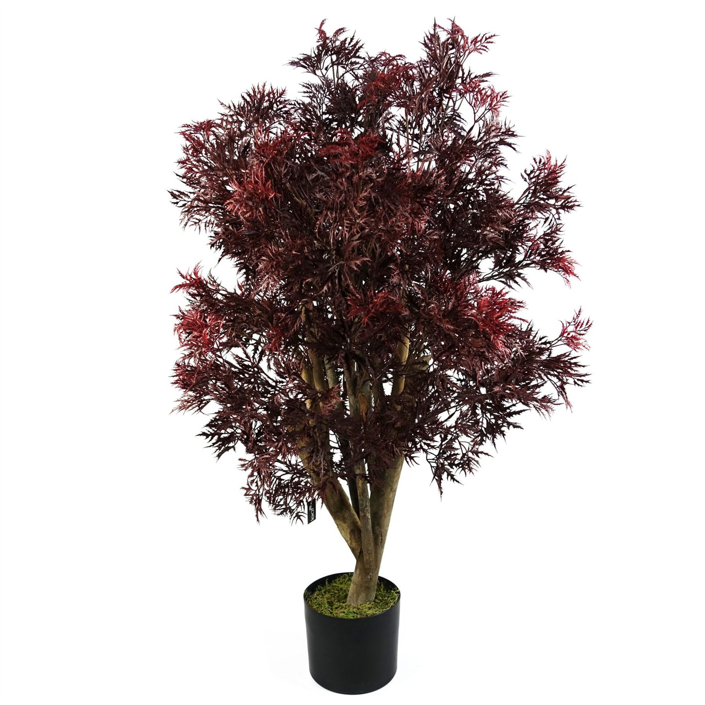 120cm Medium Red Aralia Artificial Tree – UV Resistant Outdoor Tree with Natural Trunk