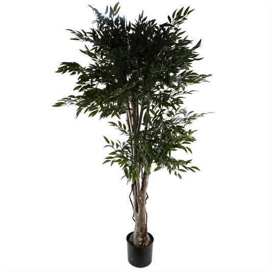 140cm Large Ruscus Artificial Outdoor Tree – UV Resistant with 2716 Leaves
