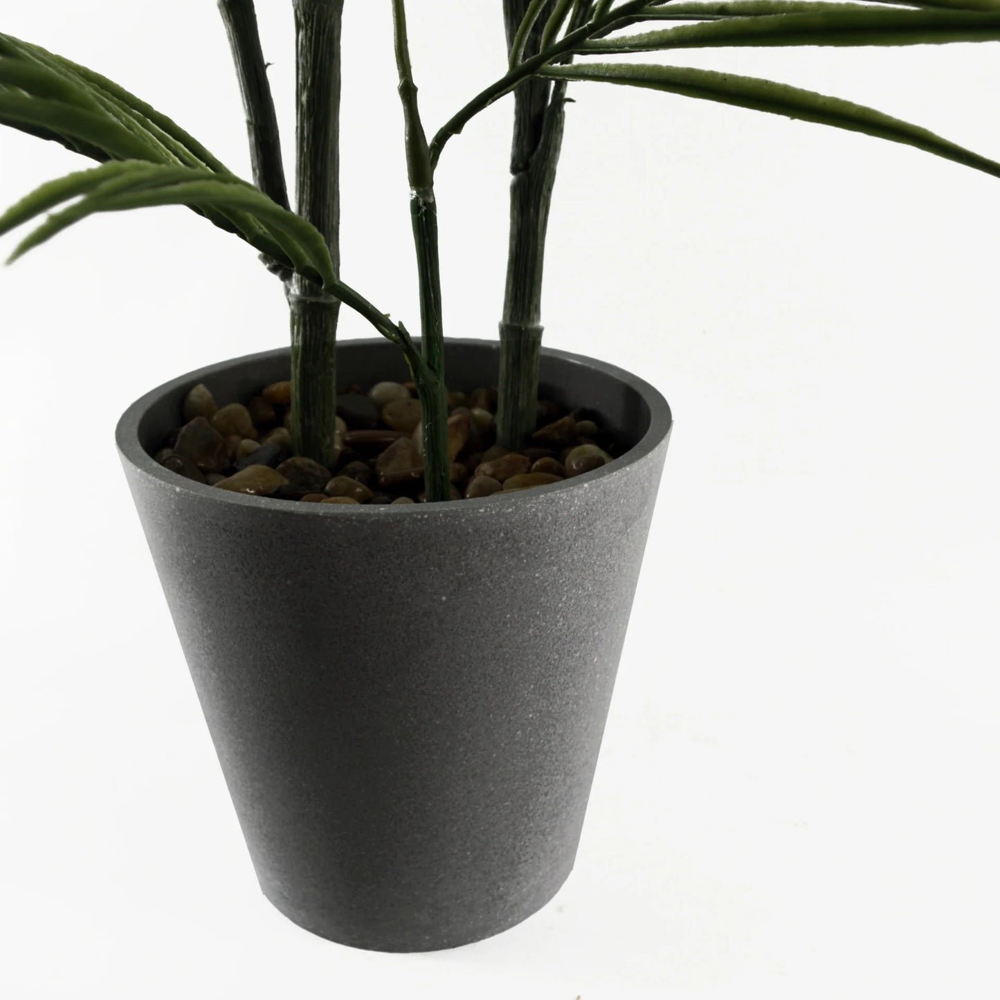 90cm Small Artificial Palm Tree – Decorative Grey Planter & Realistic Foliage