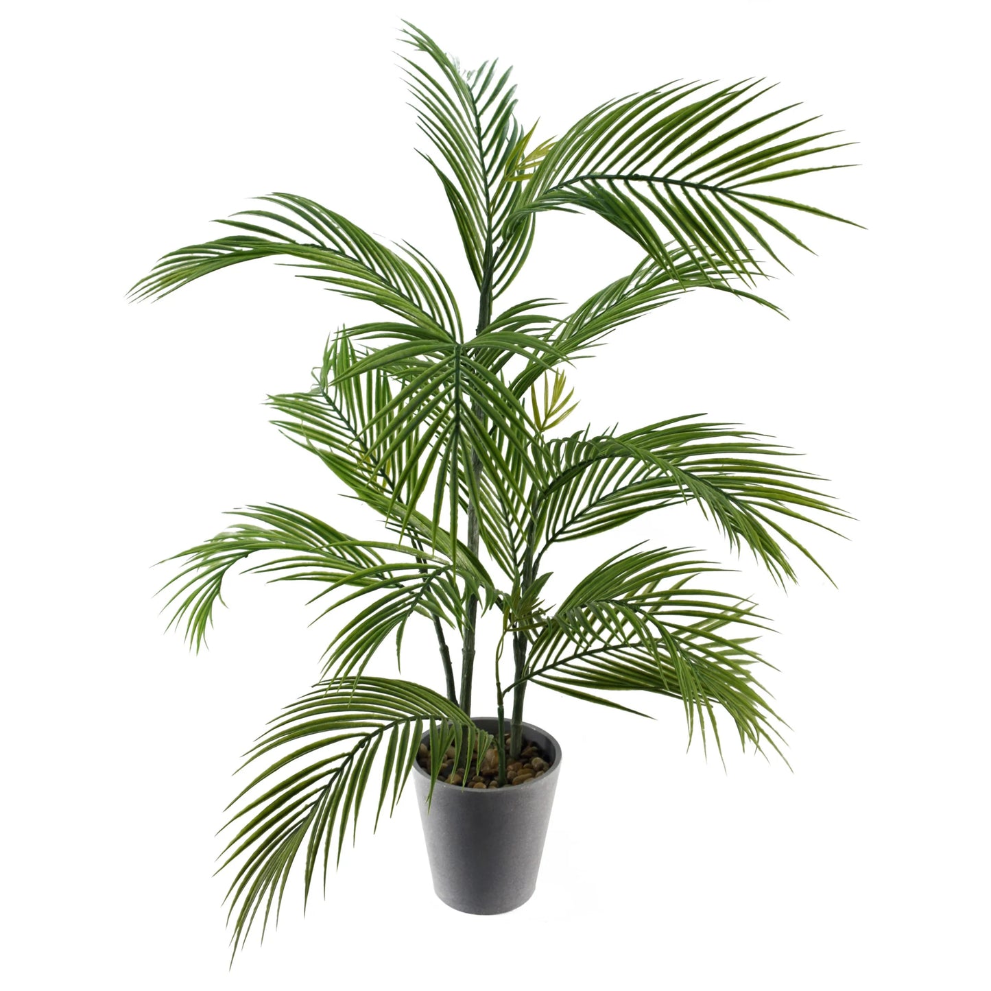 90cm Small Artificial Palm Tree – Decorative Grey Planter & Realistic Foliage