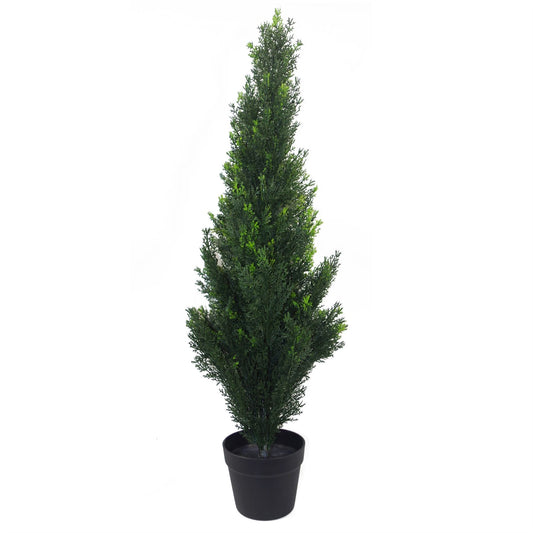 90cm Small Artificial Cedar Cypress Topiary Tree – UV Resistant Outdoor Decorative Plant