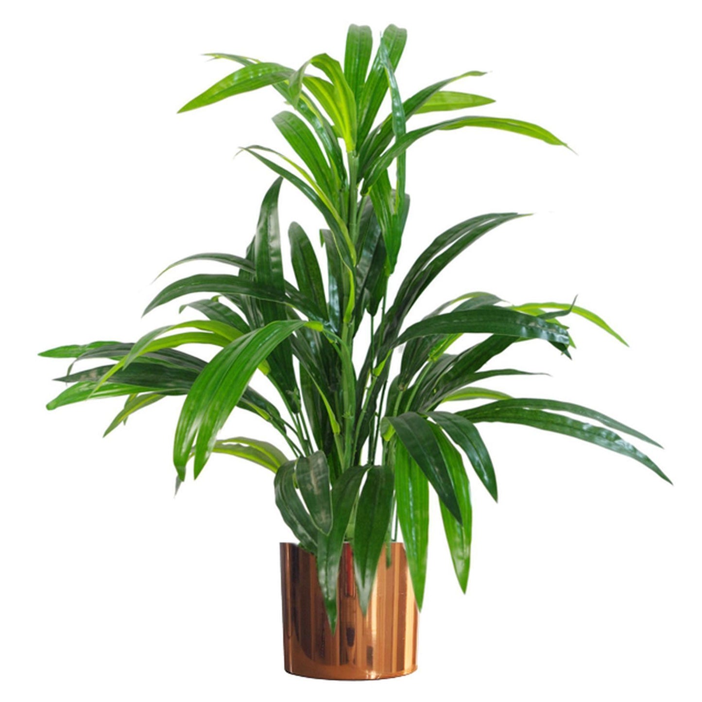 65cm Medium Large-Leaf Artificial Bamboo Plant – Realistic Faux Bamboo in Copper Planter