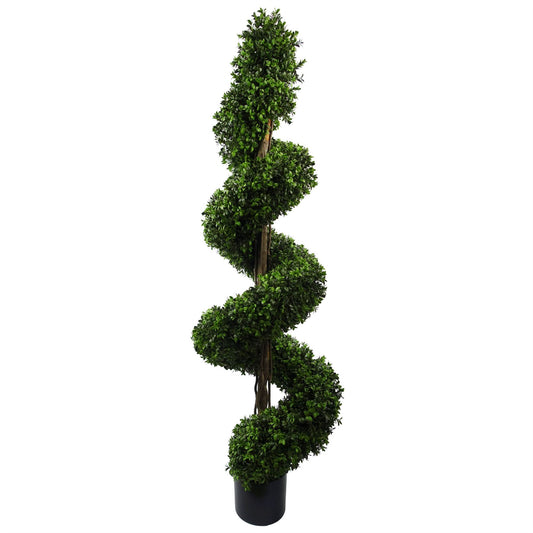 150cm Large Spiral Buxus Artificial Tree – UV Resistant Outdoor Topiary Tree
