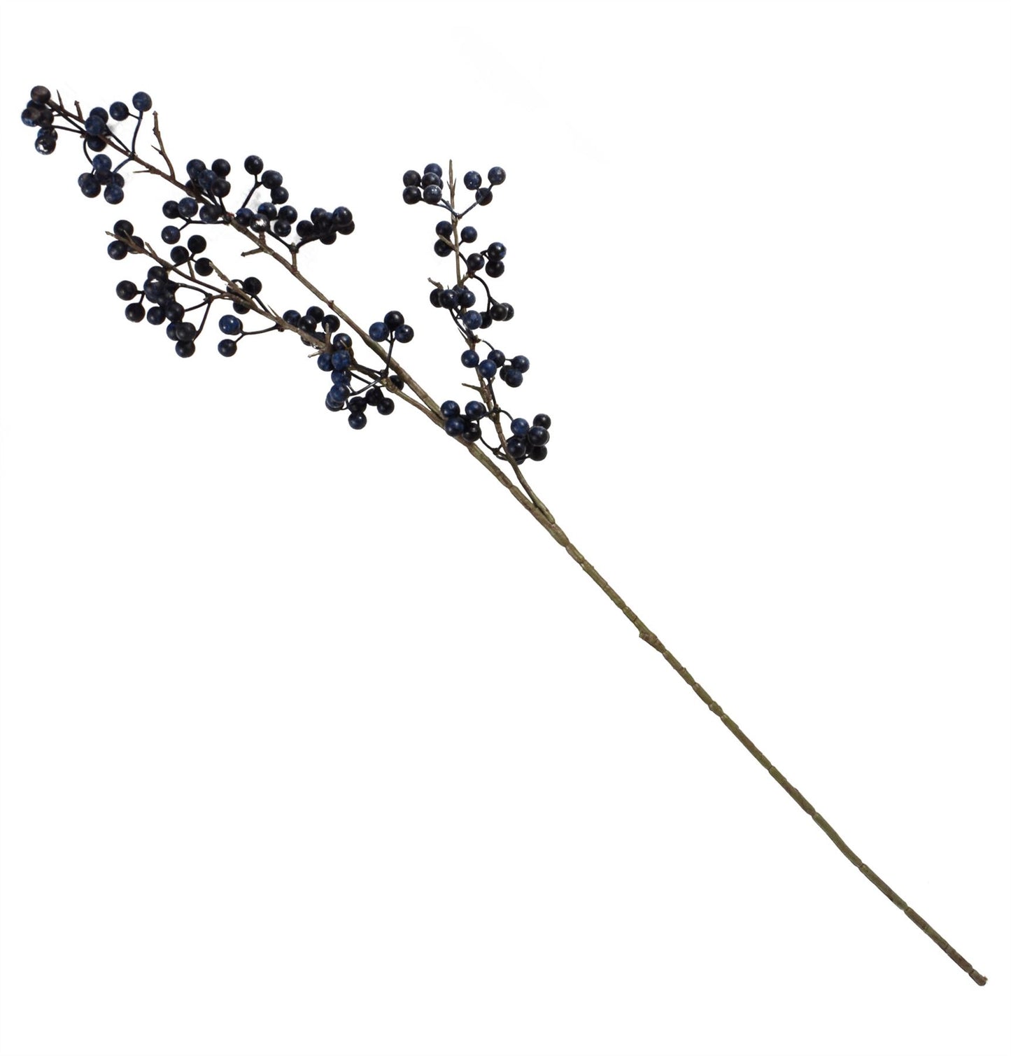 70cm Medium Artificial Blue Christmas Berry Spray – Realistic Faux Berry Stem