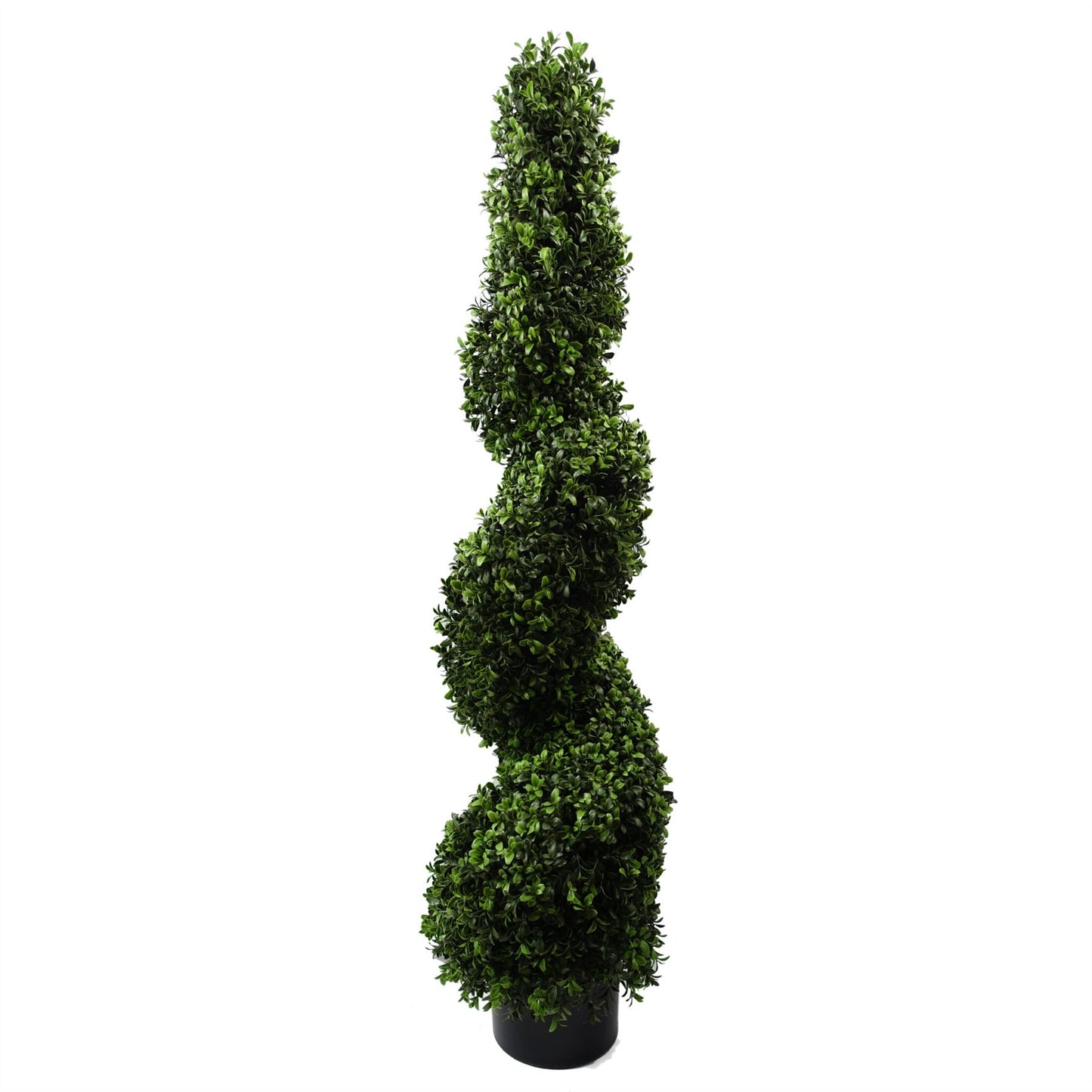 120cm Medium Spiral Buxus Artificial Topiary Tree – UV Resistant for Outdoor Display