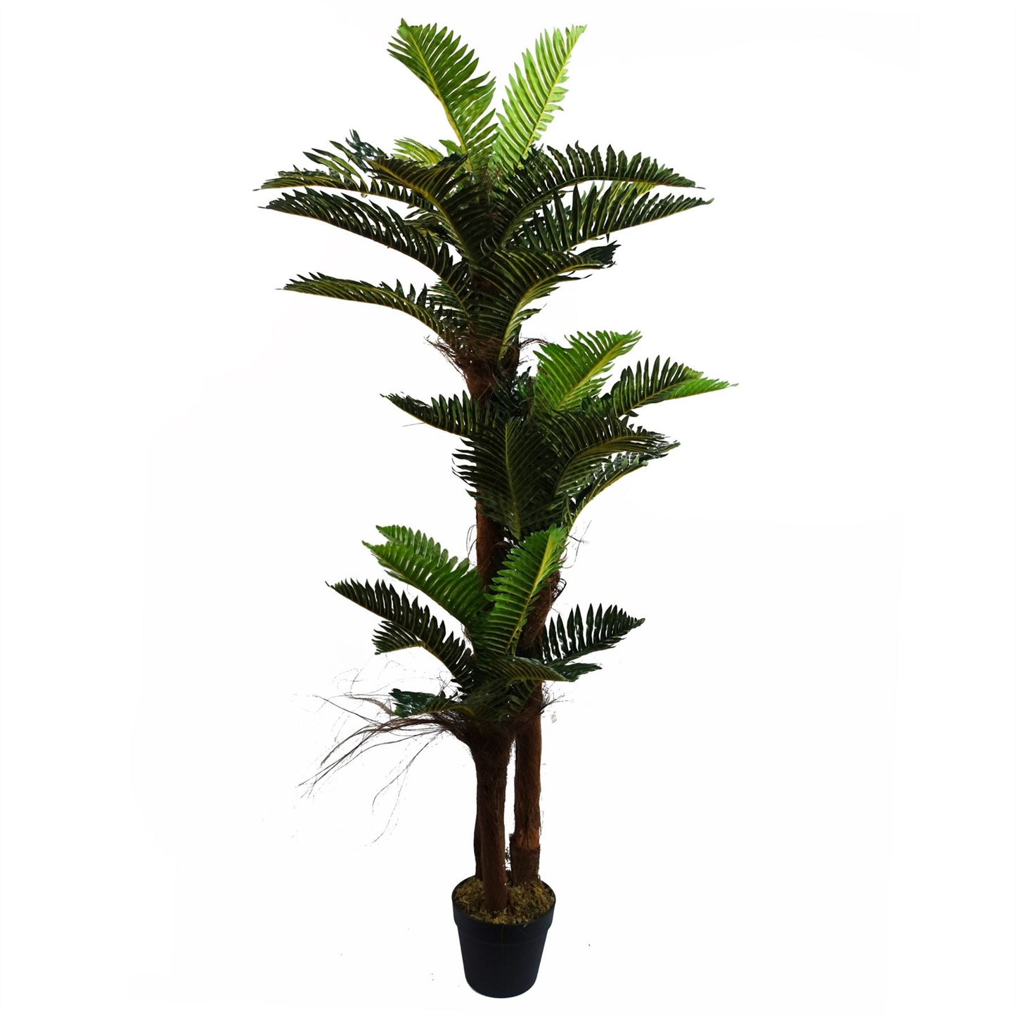 150cm Large Artificial Palm Tree – Natural Covered Trunk & Realistic Foliage