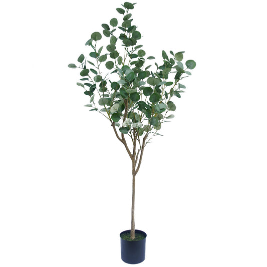 150cm Large Artificial Green Eucalyptus Tree – Premium Faux Eucalyptus Plant