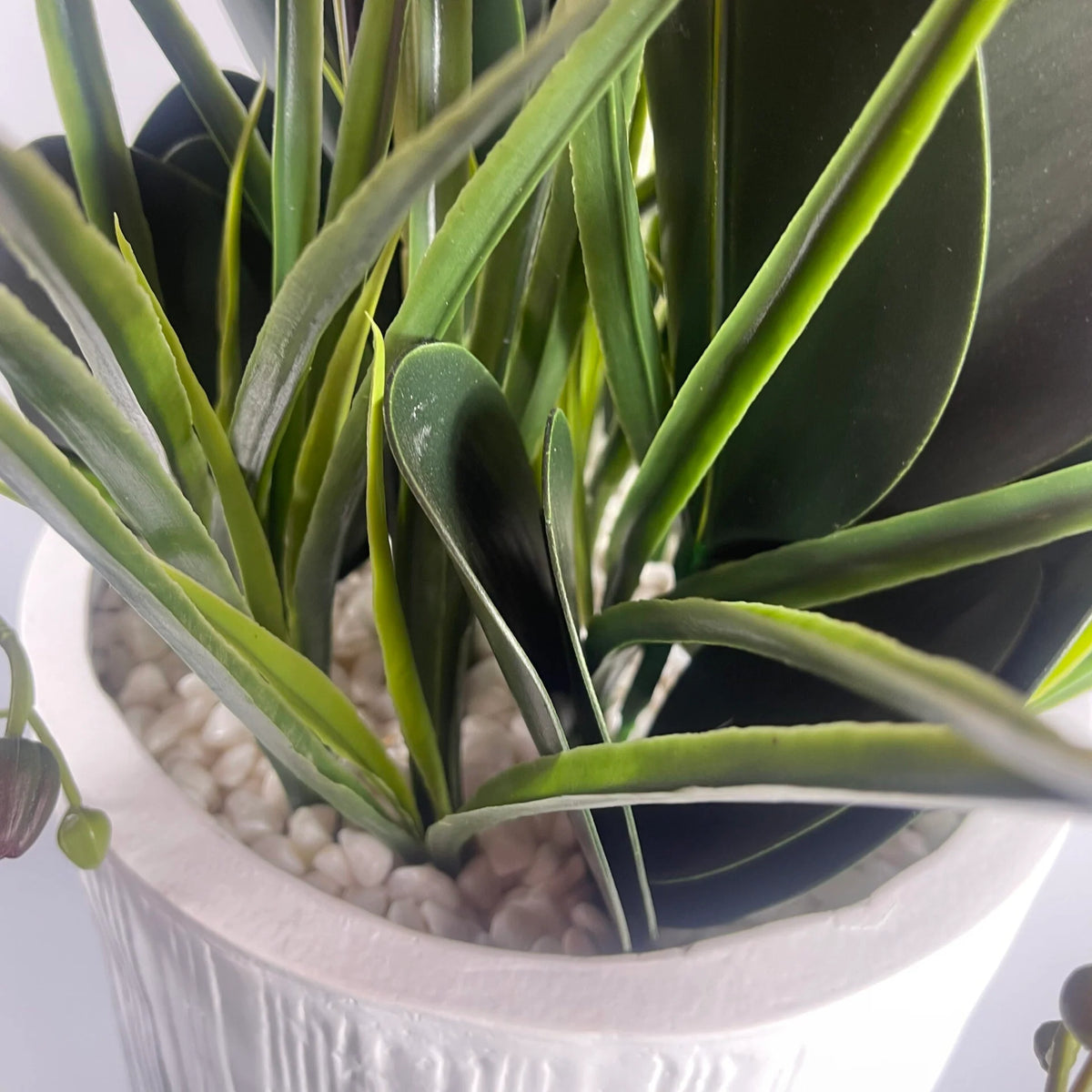 150cm Extra Large Artificial Pink Orchid in Decorative Cement Planter - Premium Faux Orchid Plant