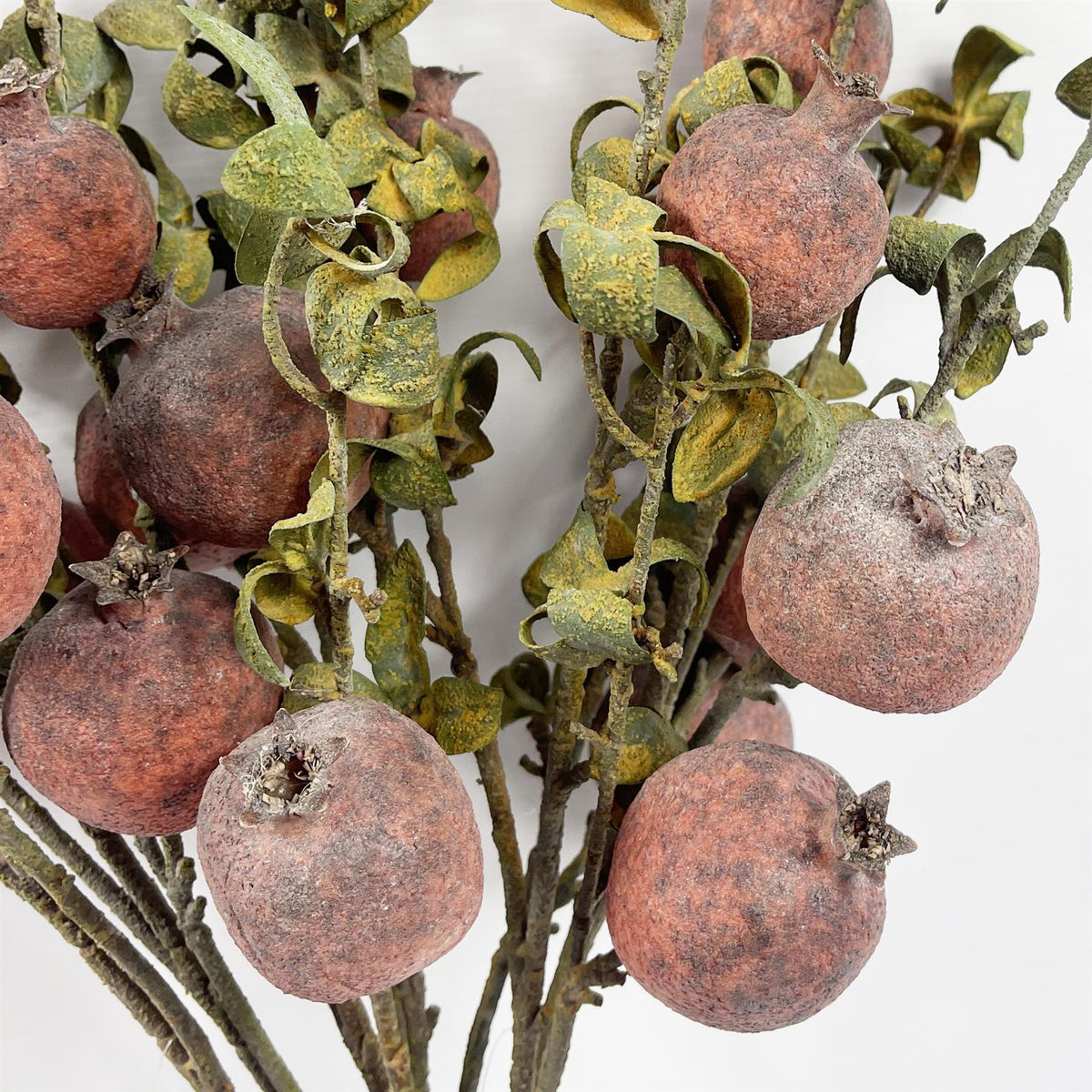 75cm Medium Artificial Pomegranate Stem – Realistic Faux Fruit