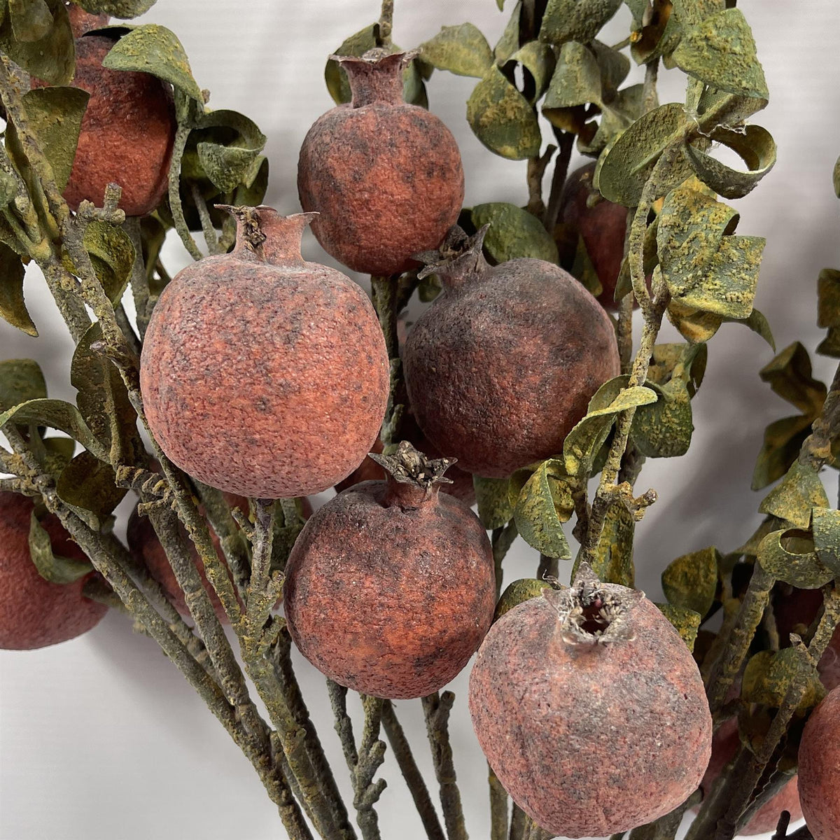75cm Medium Artificial Pomegranate Stem – Realistic Faux Fruit