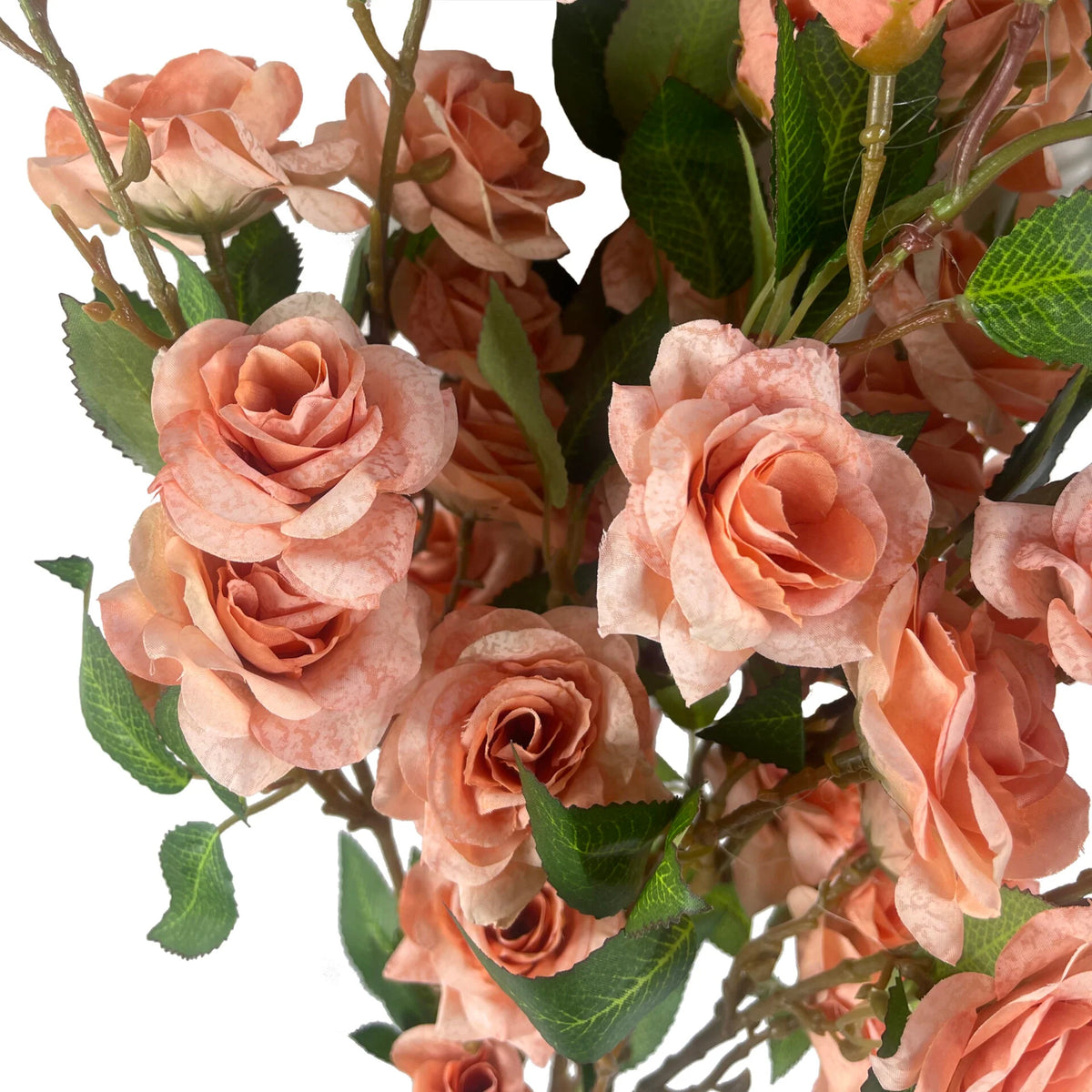 6 x 90cm Large Artificial Pink Rose Stems – Realistic Faux Roses for Bouquets and Displays
