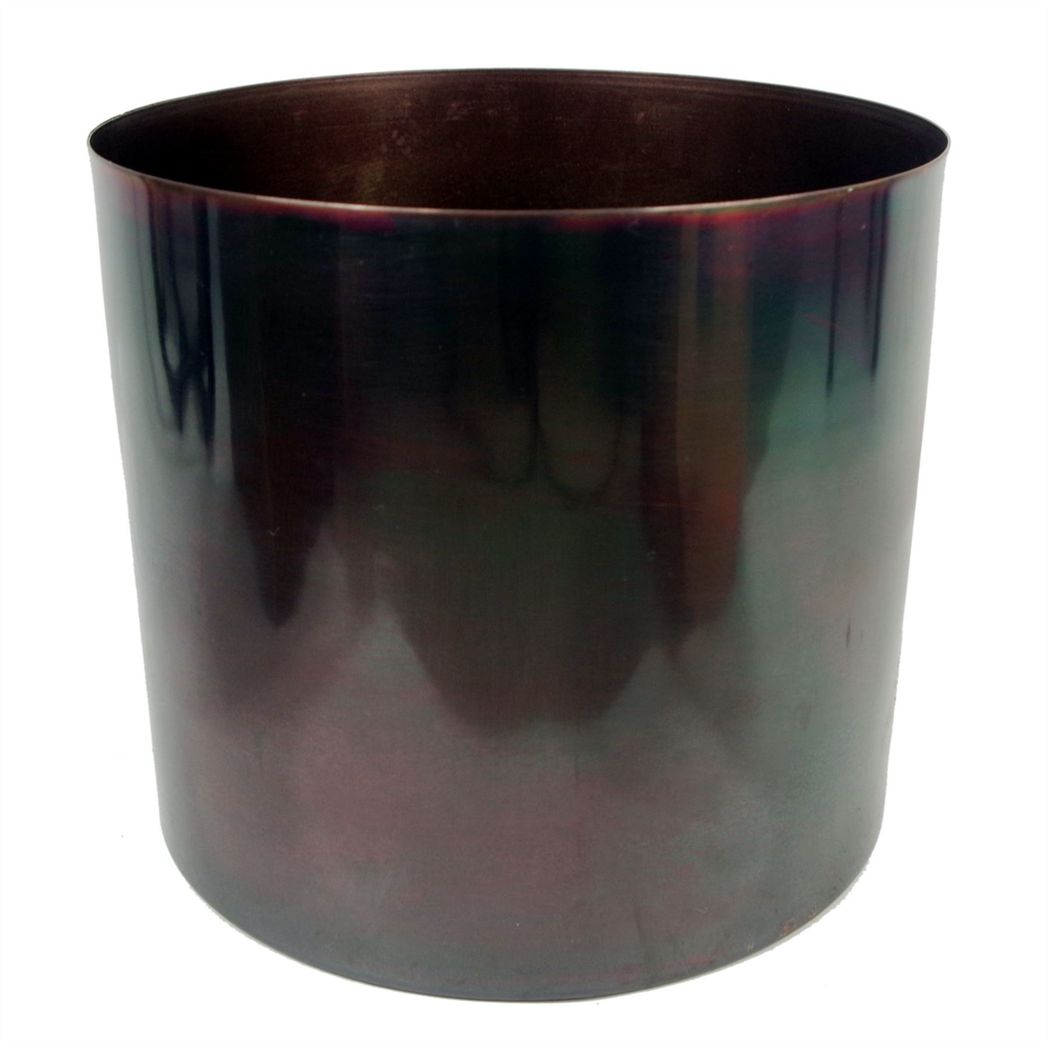 62cm x 18cm Medium Black Metal Plant Stand with Iridescent Rainbow Finish Planter – Premium Indoor Display