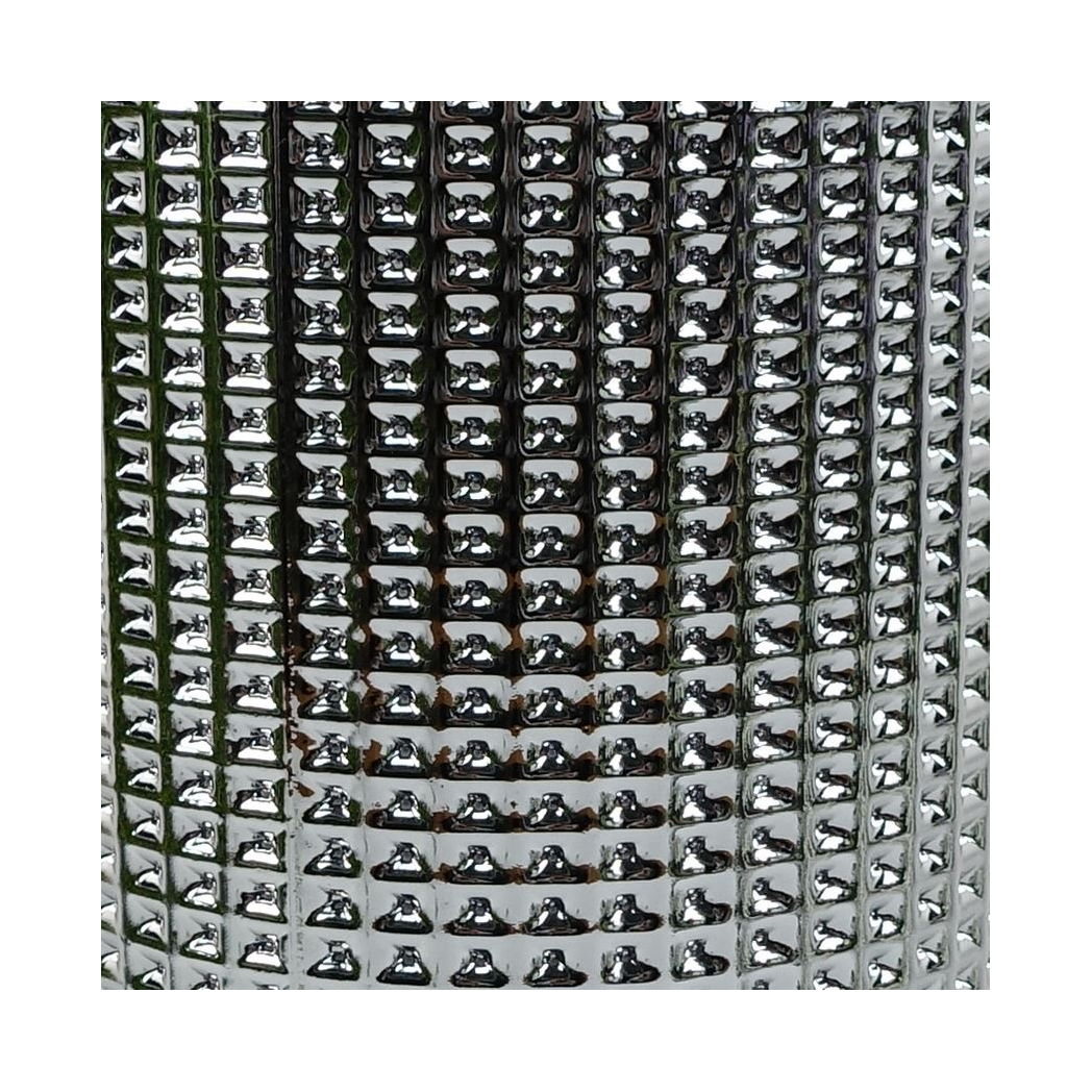 30cm Medium Silver Dot Glass Vase – Modern Embossed Decorative Vase