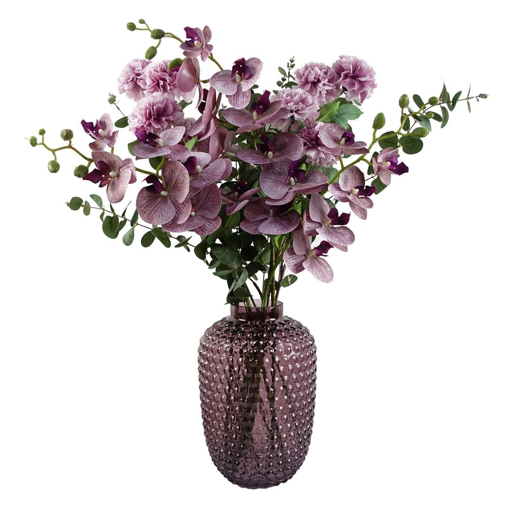 6 x 70cm Medium Pink Artificial Carnation Stems – Silk Flower Set