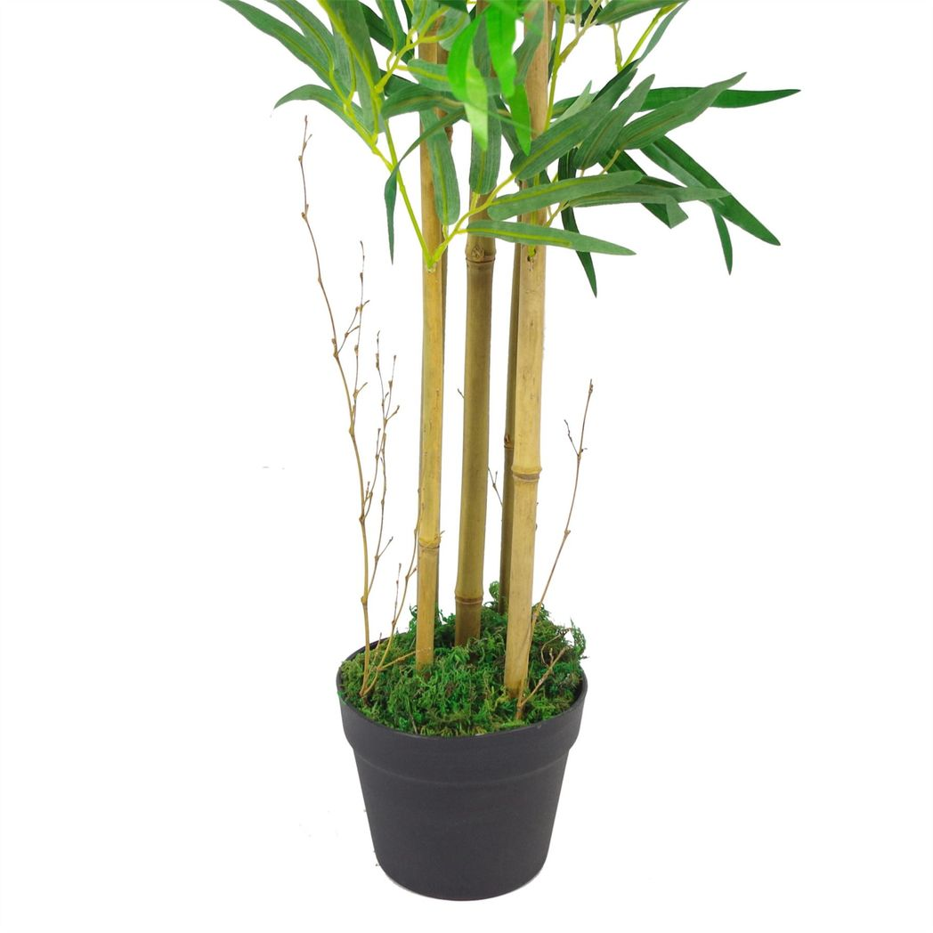 150cm Large Natural Look Artificial Bamboo Tree with Copper Planter – Realistic Indoor Bamboo Plant