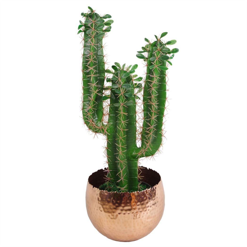 22cm x 17cm Medium Hammered Copper Bowl Planter – Curved-Edge Copper Plant Pot