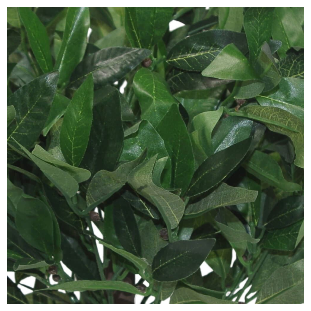 Pair of 50cm Dwarf Artificial Bay Trees – Realistic Laurel Topiary Bushes for Home & Garden