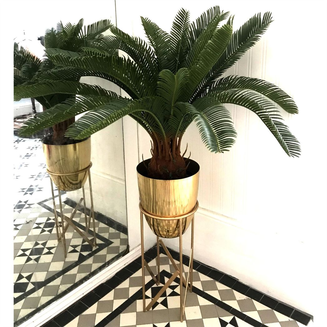 70cm Medium Artificial Cycas Palm Plant – Tropical Green Foliage