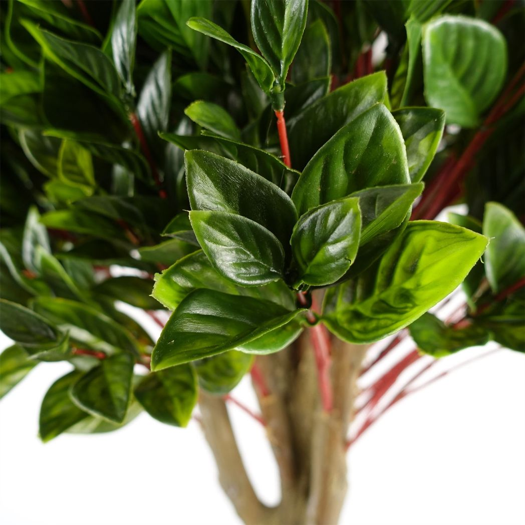 90cm Small UV Resistant Artificial Bay Topiary Tree – Single Ball Design with Natural Trunk & 1,608 Leaves