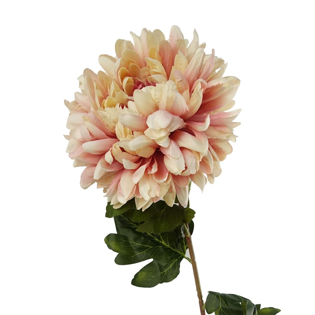 6 x 75cm Medium Artificial Pink Chrysanthemum Stems – Realistic Reflex Flower Set