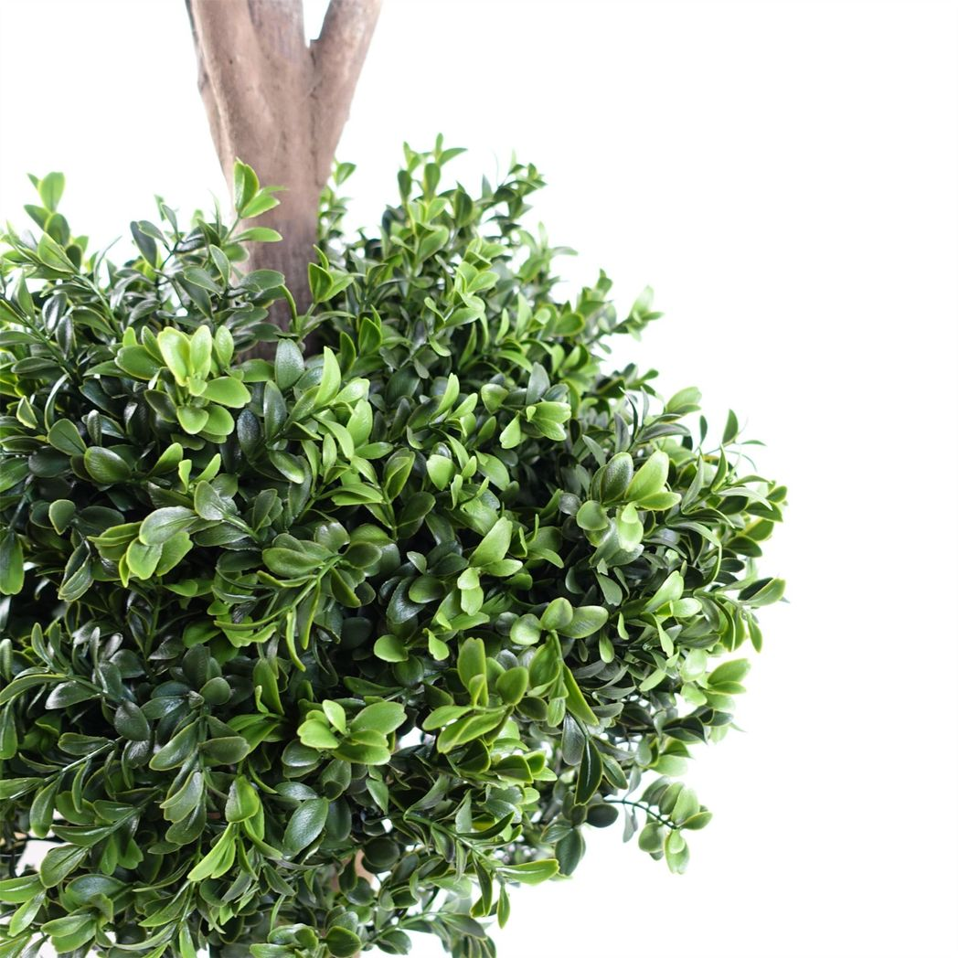 120cm Medium Artificial Buxus Triple Ball Tree – UV Resistant Outdoor Topiary for Gardens & Entrances