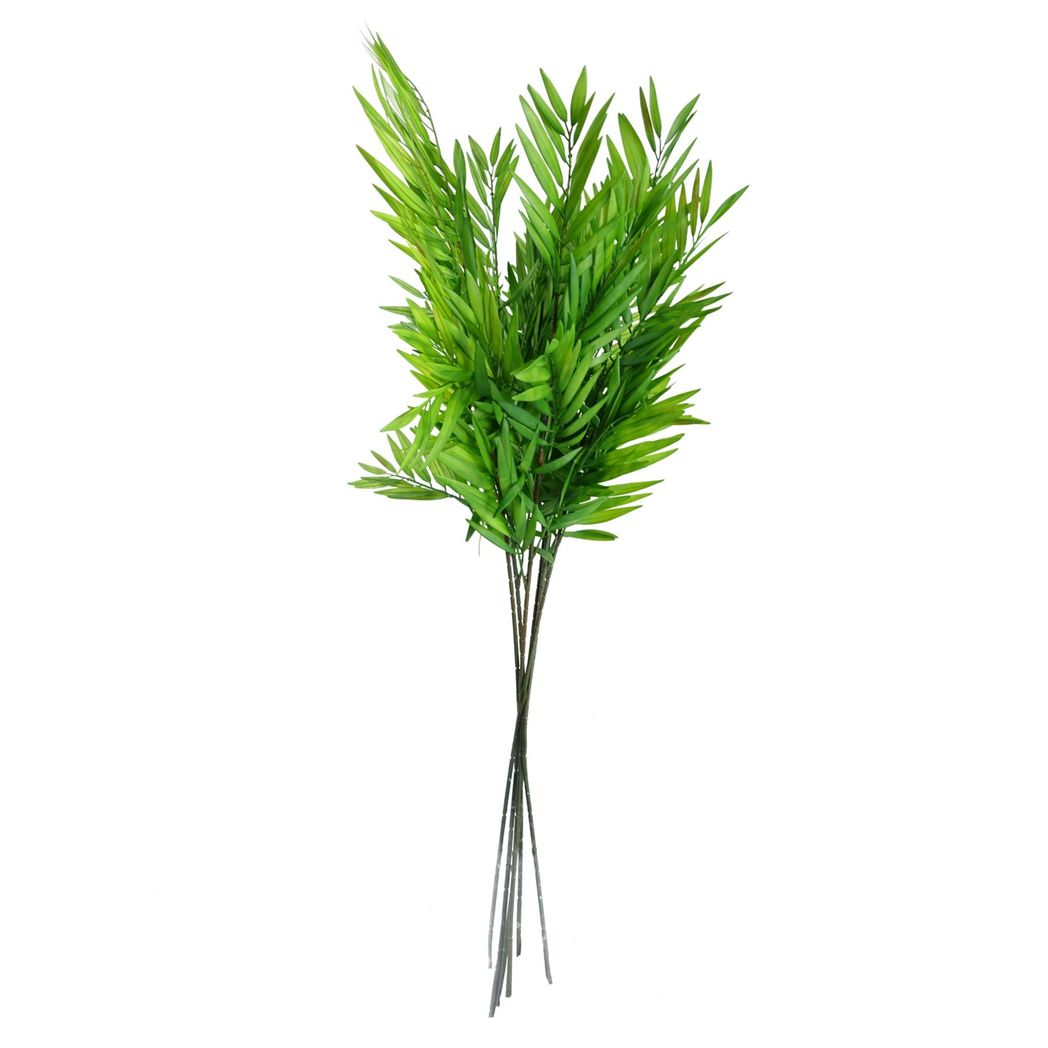 6 x 85cm Medium Artificial Bamboo Fern Stems – Faux Fern Foliage Set