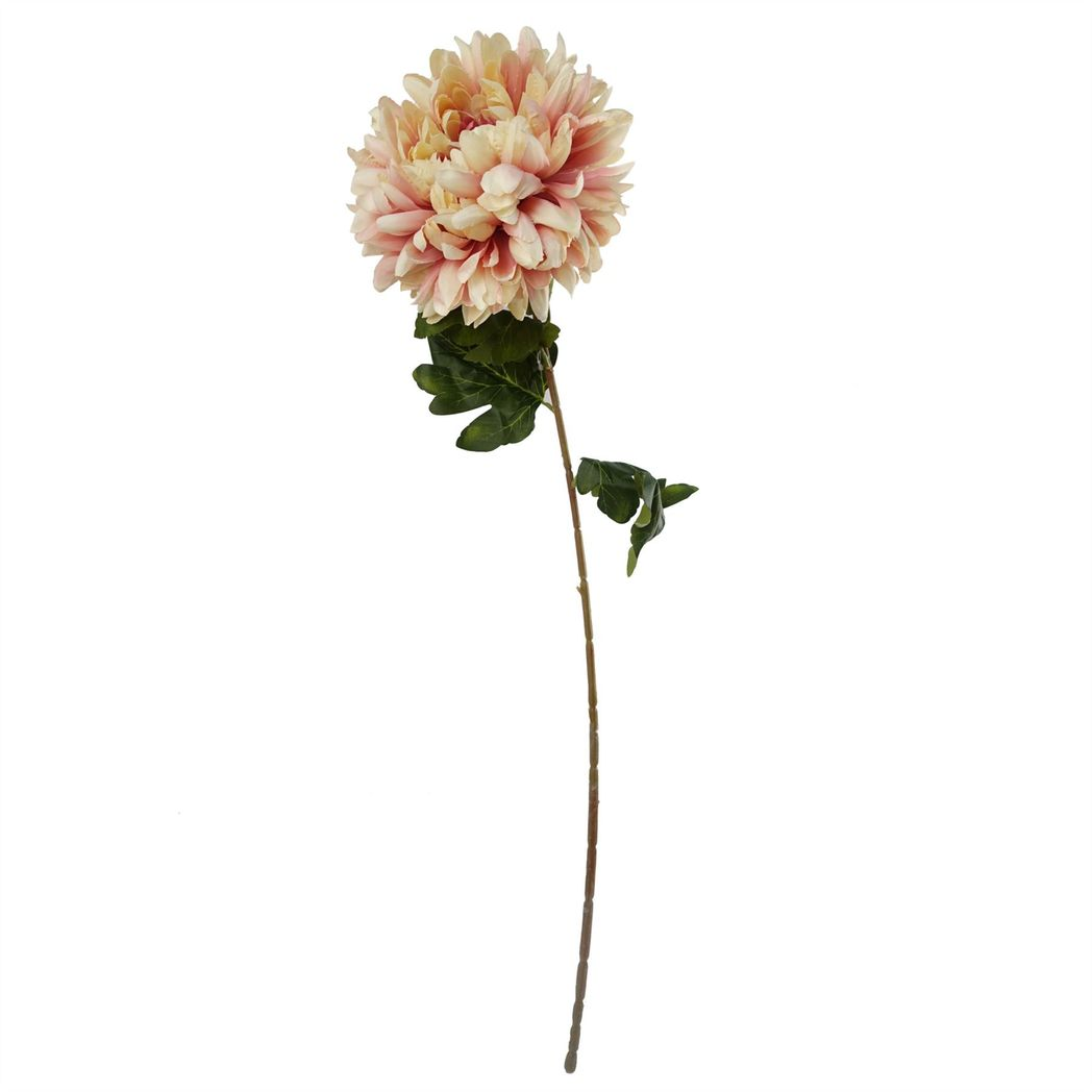 6 x 75cm Medium Artificial Pink Chrysanthemum Stems – Realistic Reflex Flower Set