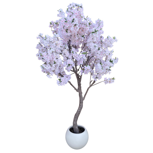 260cm Extra Large Artificial Cherry Blossom Tree with Decorative Stone-Style Planter