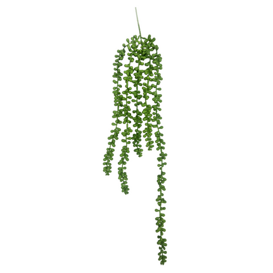 70cm Medium Artificial String of Pearls Hanging Plant – Faux Trailing Foliage