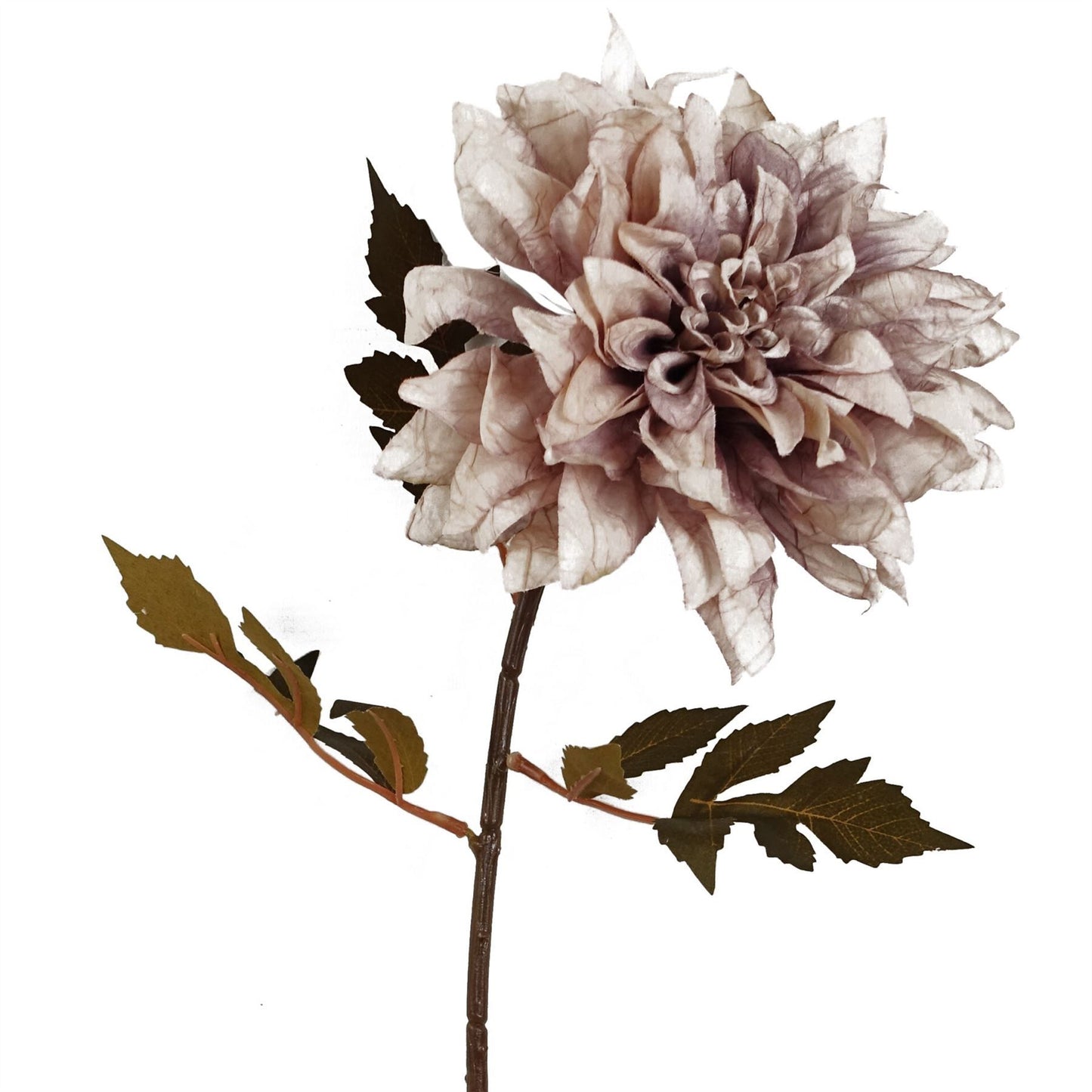 55cm Small Artificial Dusty Pink Dahlia Flowers – Faux Dahlia Stem