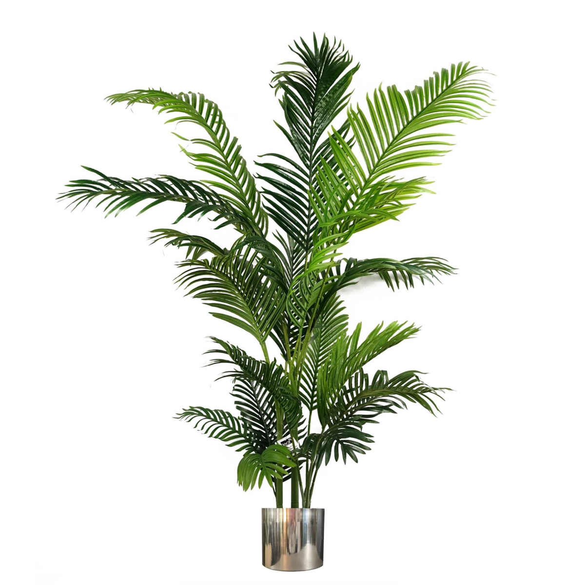 180cm Large Artificial Palm Tree – Realistic Indoor Tropical Palm with Silver Planter