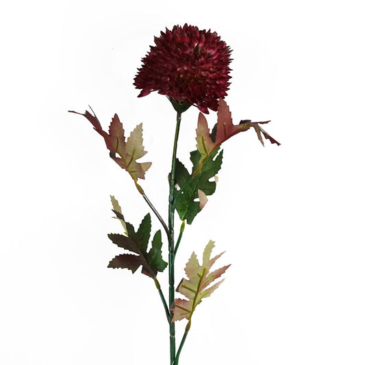 70cm Medium Artificial Pink Ball Dahlia Flower – Faux Dahlia Stem
